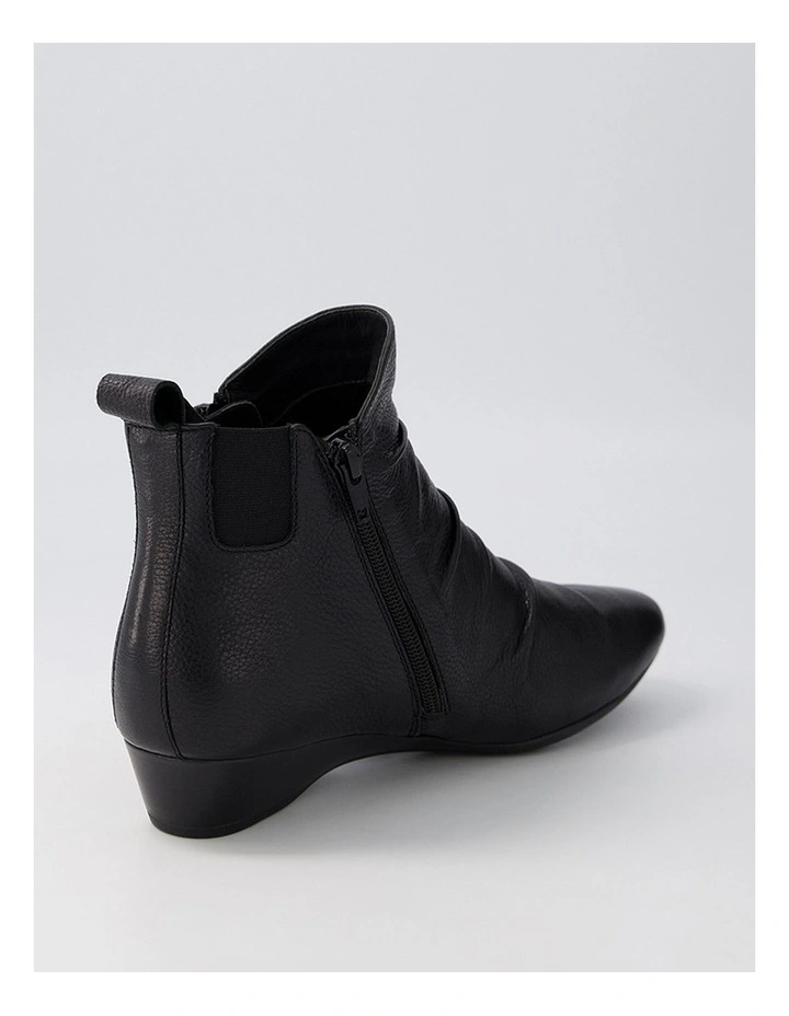 Romans Black Leather Ankle Boots image 3