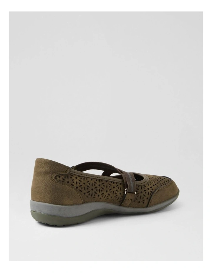 Astori Olive Nubuck Pu Flat Shoes image 3