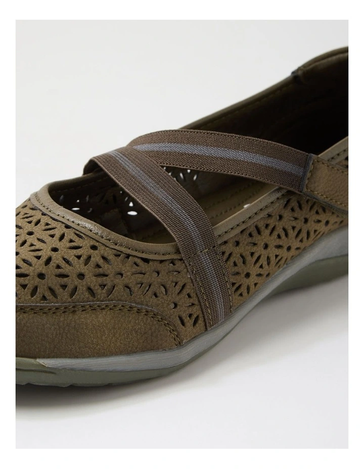 Astori Olive Nubuck Pu Flat Shoes image 5
