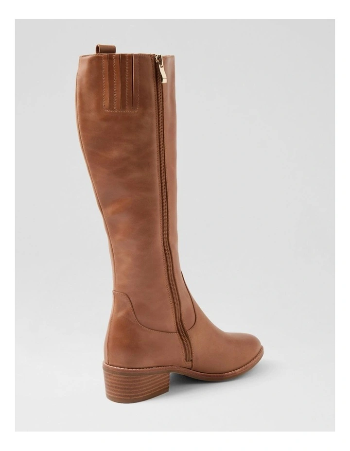 Giddy Mid Tan Leather Knee High Boots image 3