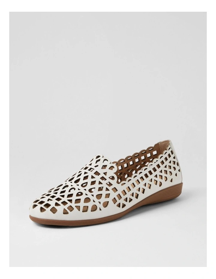 Hadelys White Leather Loafers image 2