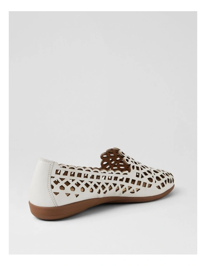 Hadelys White Leather Loafers image 3