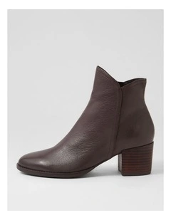 Mocker Dark Brown Leather Ankle Boots