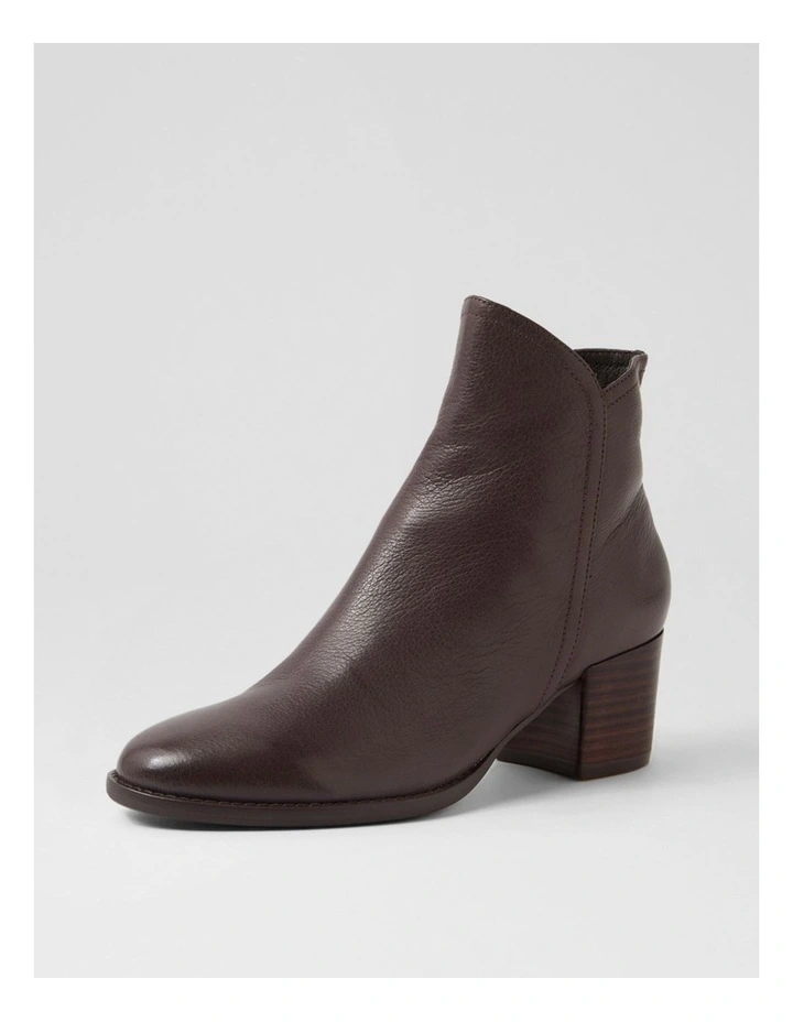 Mocker Dark Brown Leather Ankle Boots image 2