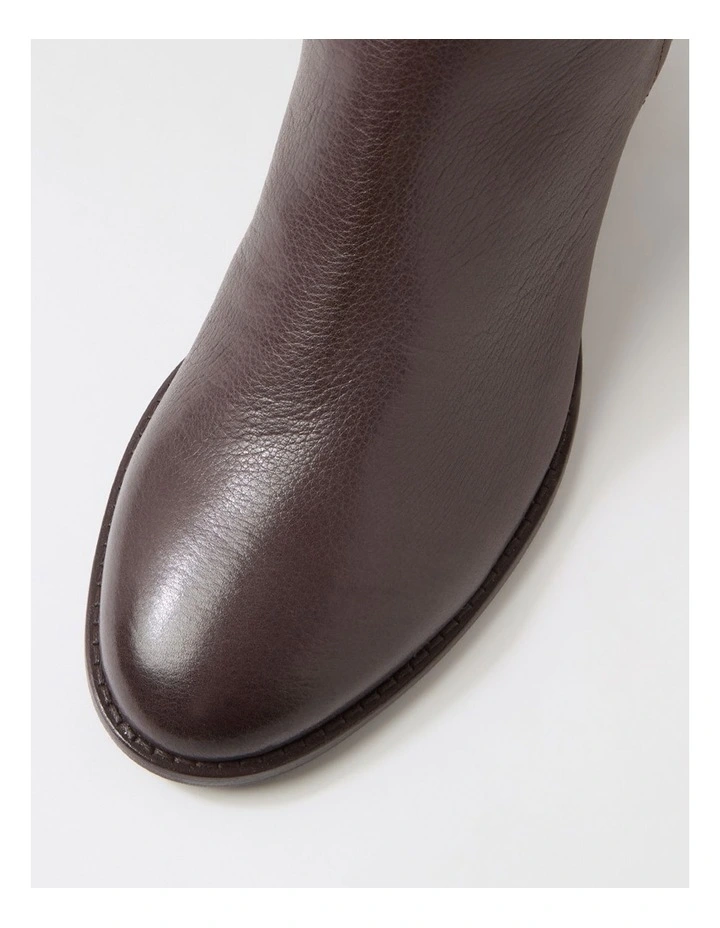 Mocker Dark Brown Leather Ankle Boots image 4