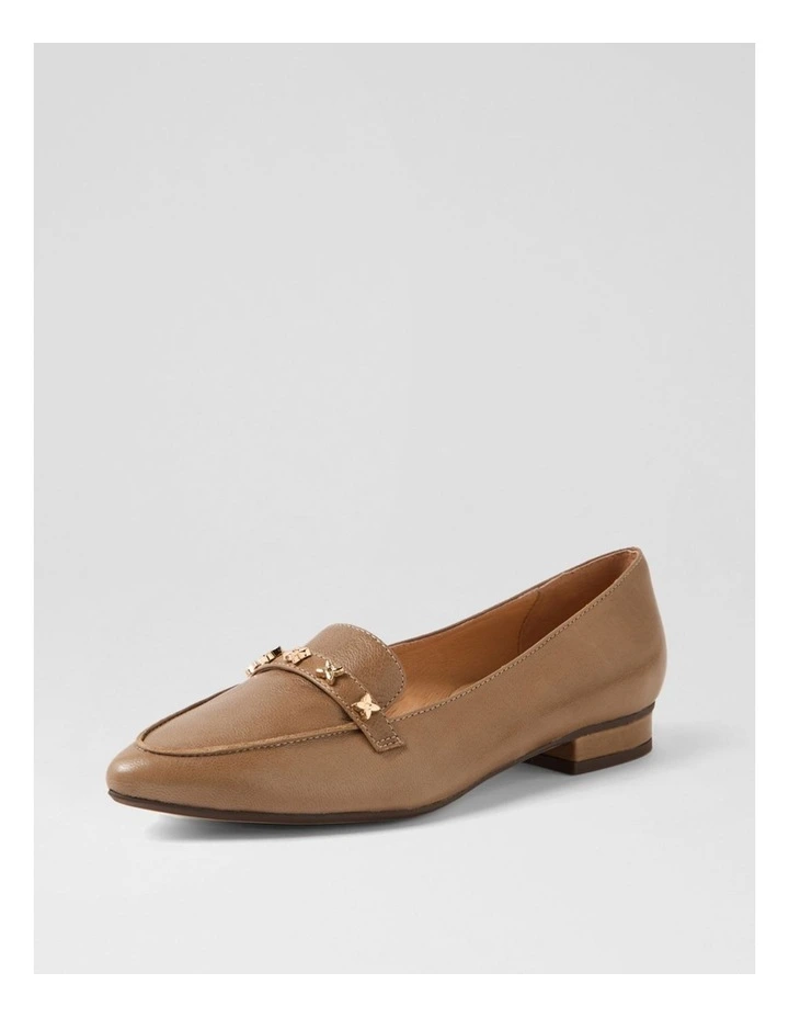 Dysin Taupe Leather Loafers image 2