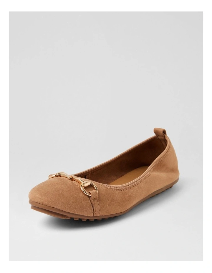 Cilloe Light Taupe Microsuede Flat Shoes image 2
