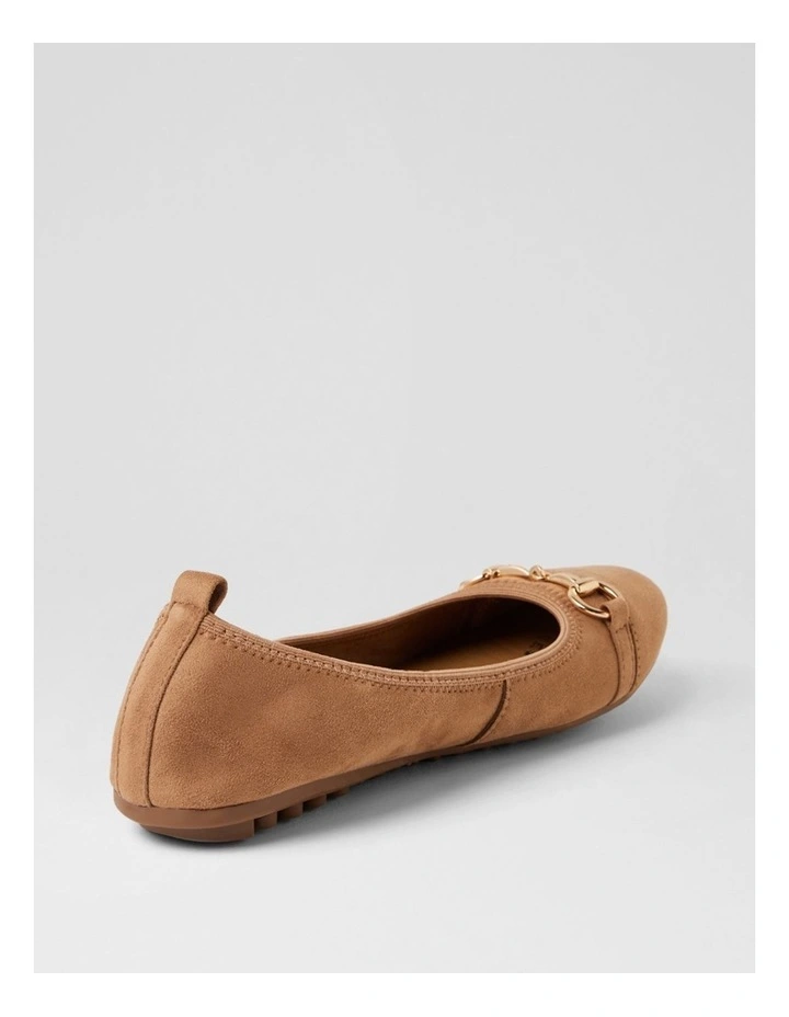 Cilloe Light Taupe Microsuede Flat Shoes image 3