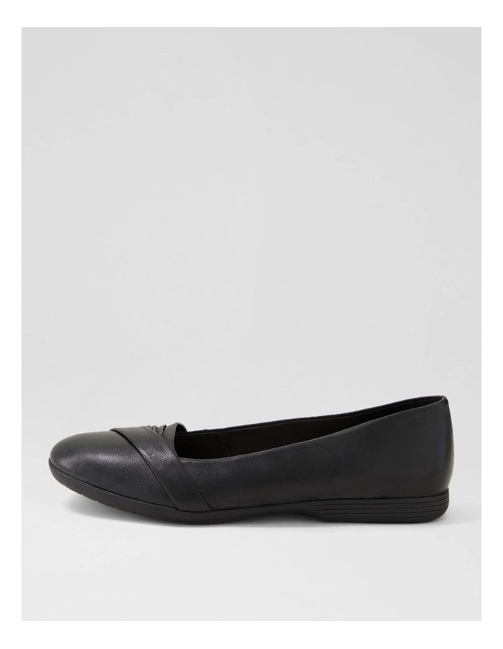 Belindas Black Leather Ballet Flats image 1