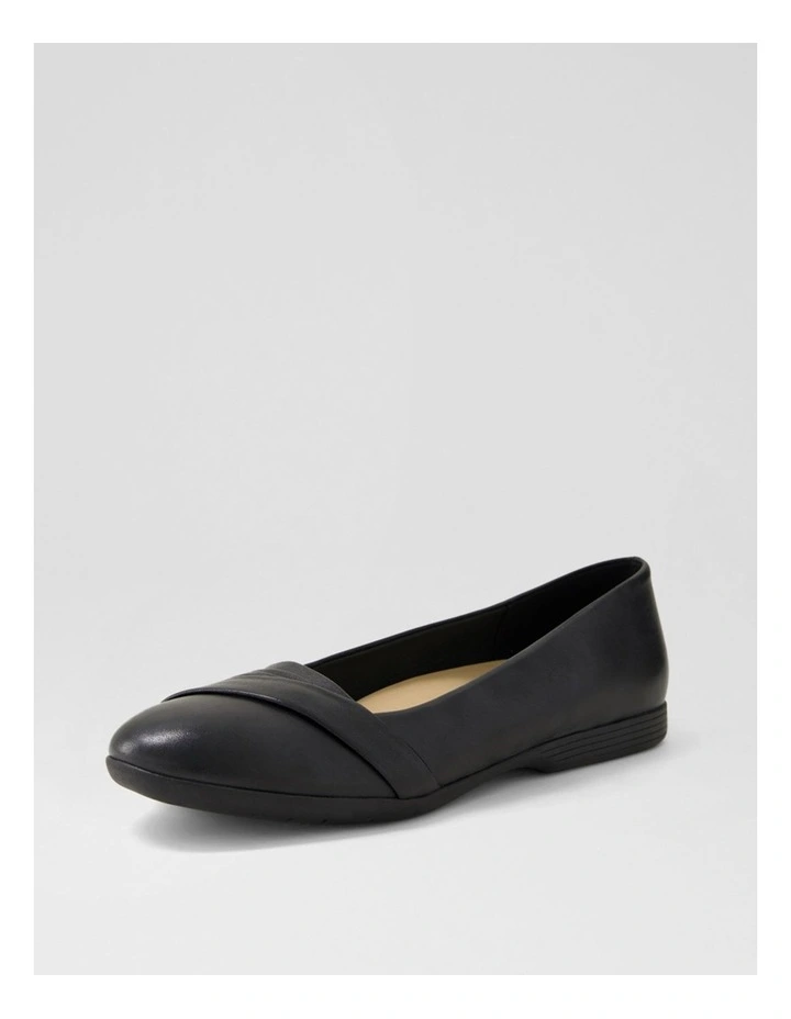 Belindas Black Leather Ballet Flats image 2