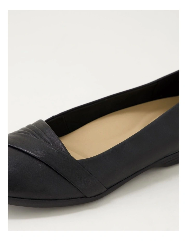 Belindas Black Leather Ballet Flats image 5
