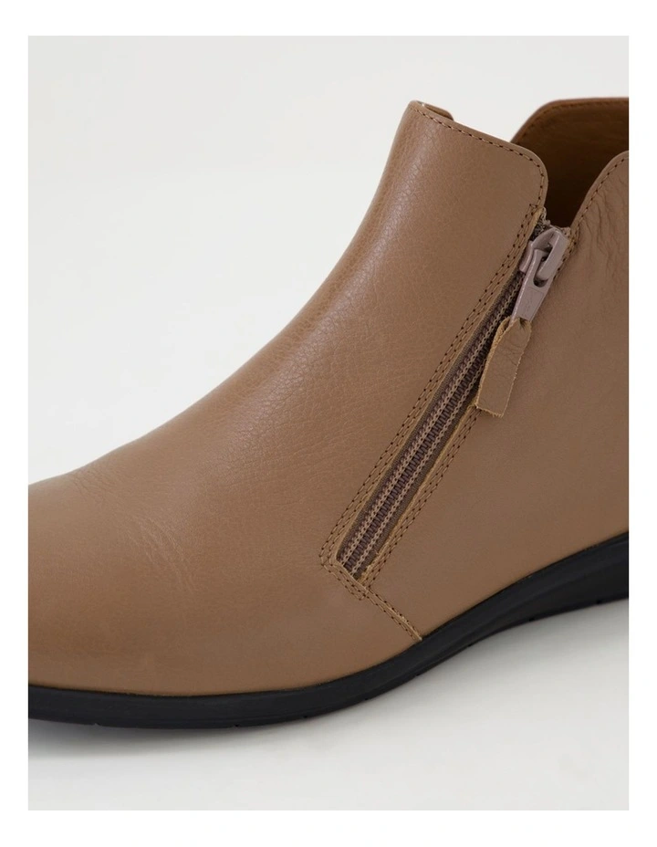 Fallenn Mid Taupe Leather Ankle Boots image 5