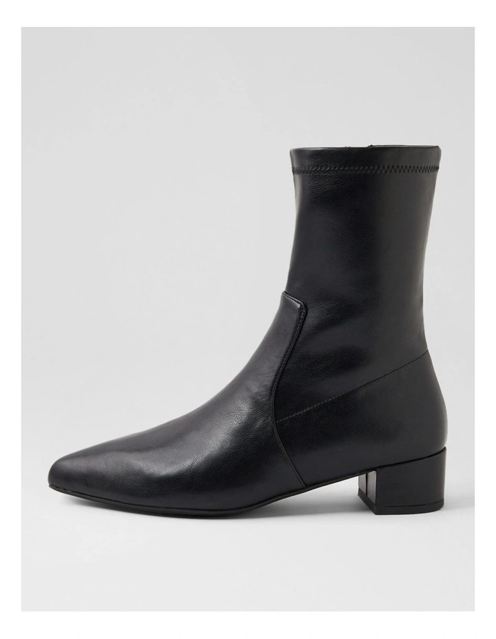 Cared Black Stretch Ankle Boots image 1