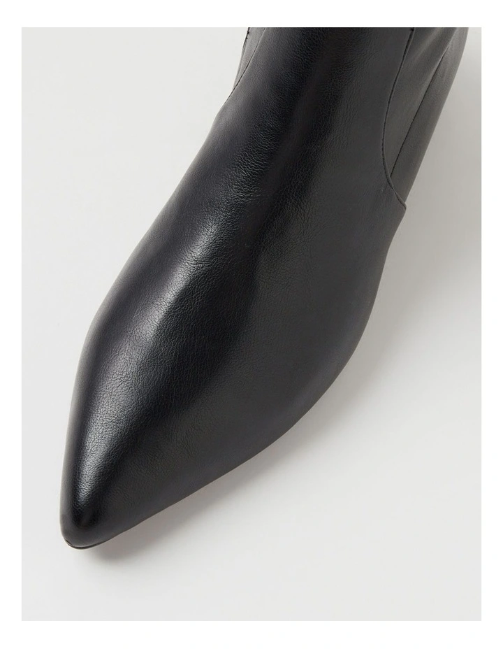 Cared Black Stretch Ankle Boots image 4