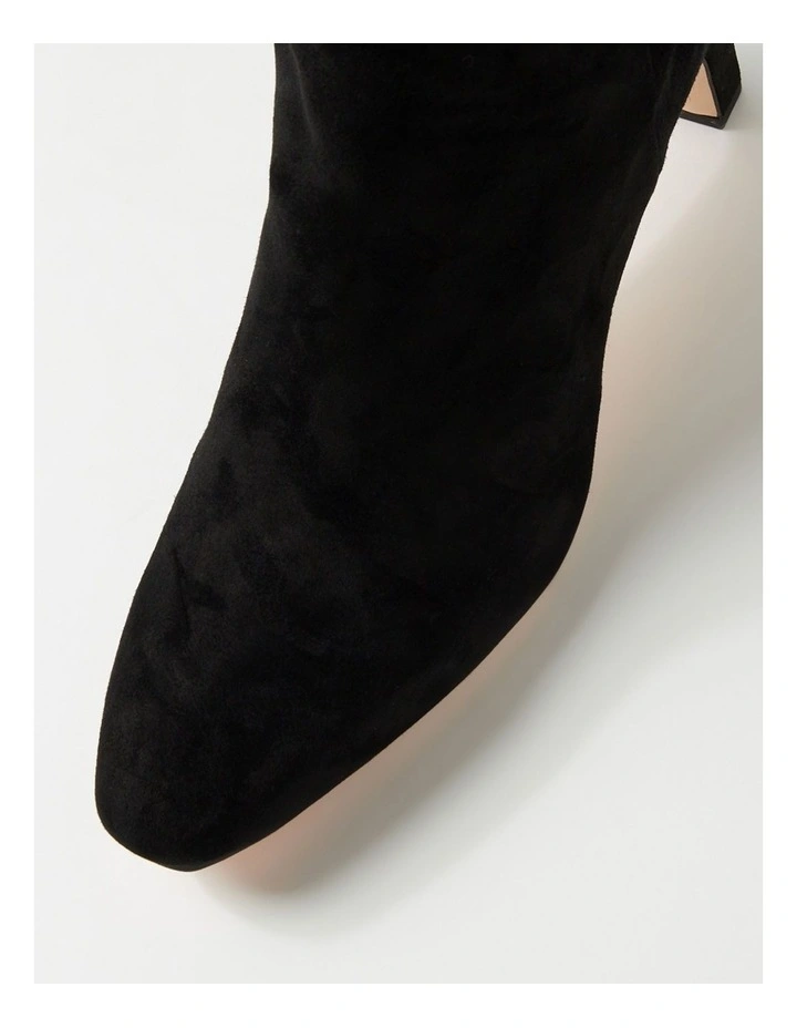 Swan Black Suede Knee High Boots image 4