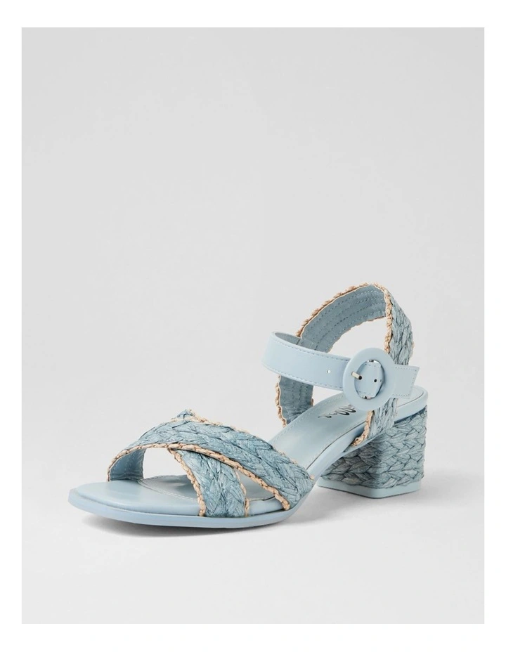 Buzzko Pale Blue Syn Raffia Sandals image 2