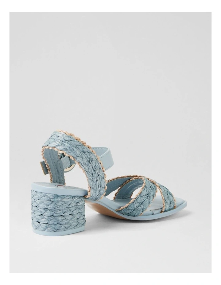 Buzzko Pale Blue Syn Raffia Sandals image 3