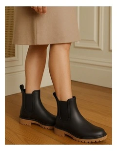 Laurina2 Black Ankle Gumboots