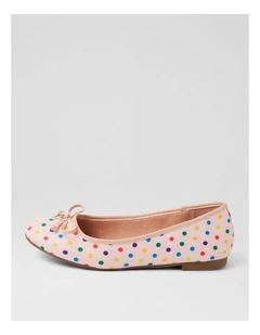 Dreamie Blush Spot Fabric Flat Shoes