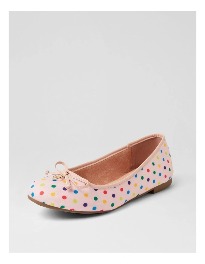 Dreamie Blush Spot Fabric Flat Shoes image 2
