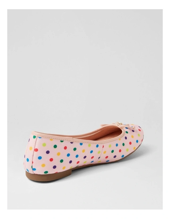 Dreamie Blush Spot Fabric Flat Shoes image 3