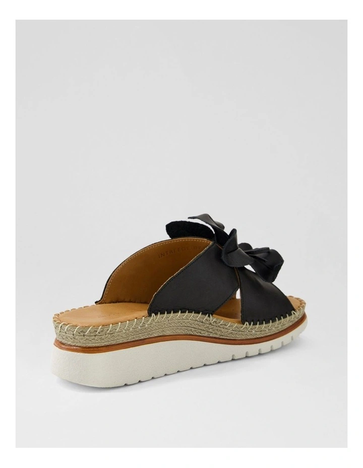 Intreege Black Leather Sandals image 3