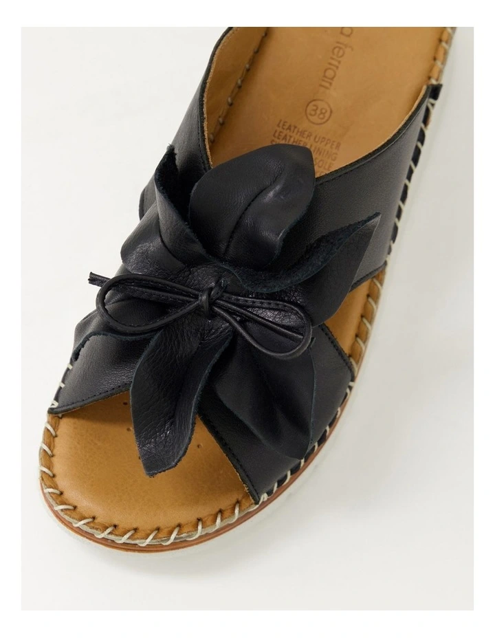 Intreege Black Leather Sandals image 4
