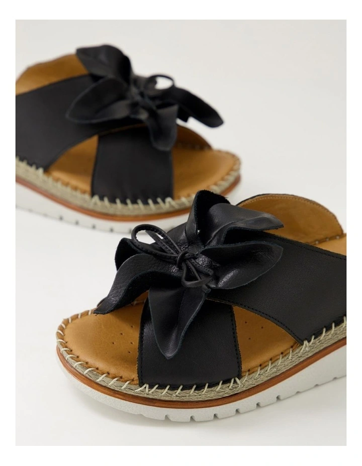 Intreege Black Leather Sandals image 5