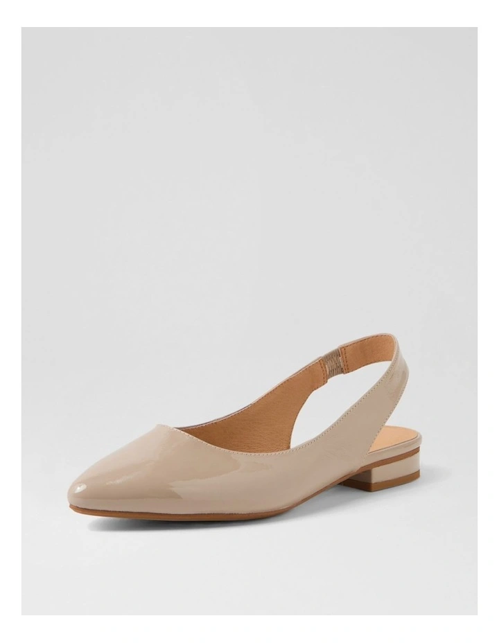 Dyani Taupe Patent Leather Flat Shoes image 2