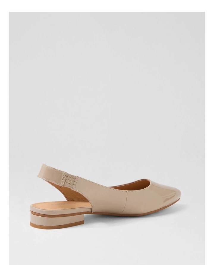 Dyani Taupe Patent Leather Flat Shoes image 3