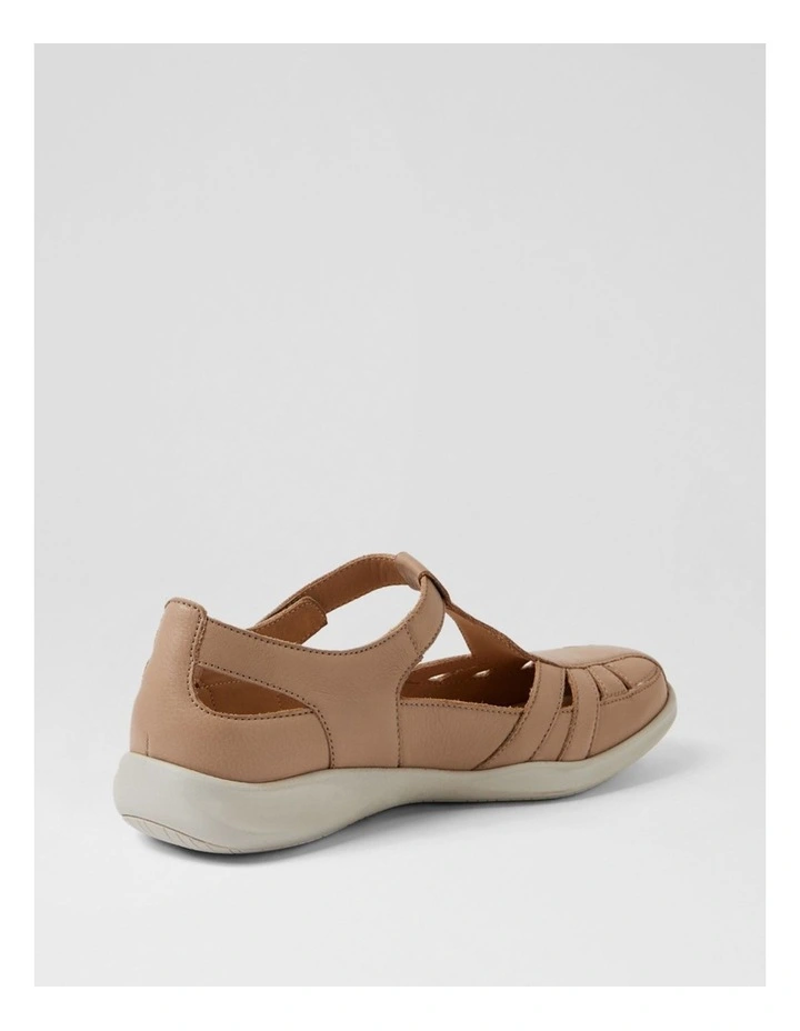 Evanie D Fawn Leather Flat Shoes image 3