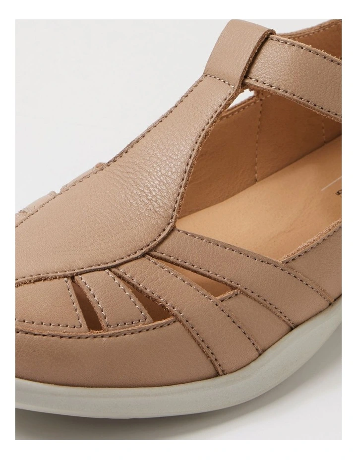 Evanie D Fawn Leather Flat Shoes image 5