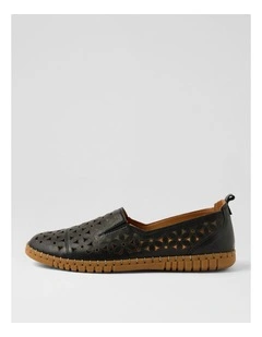 Bondie Black Leather Loafers