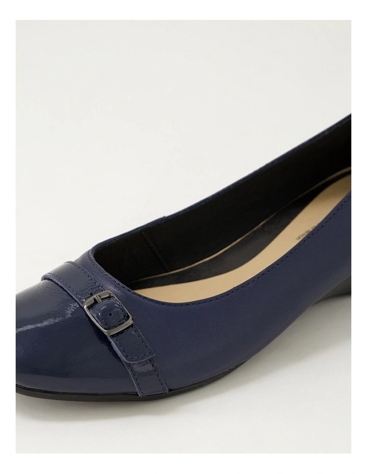 Rosalaie Navy Patent Leather Wedges image 5