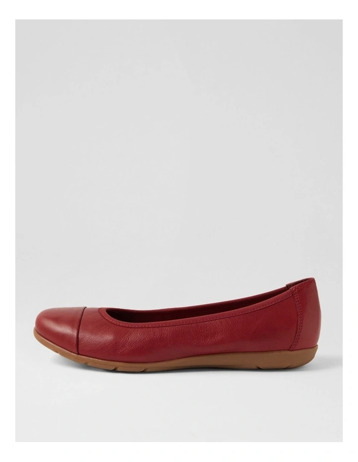 Hallies Cherry Leather Ballet Flats image 1