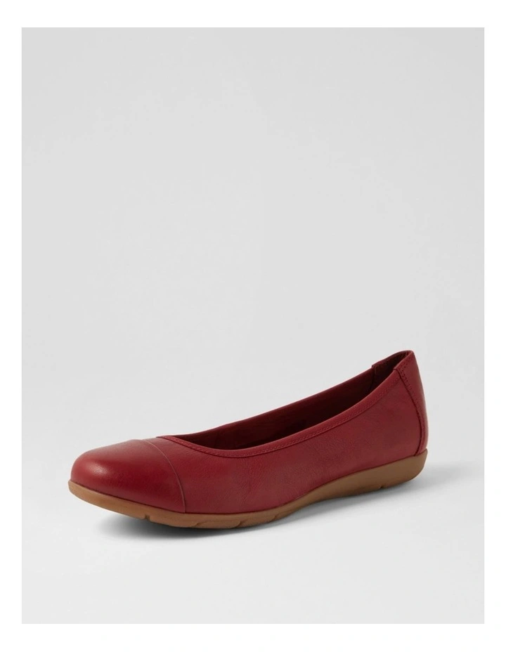 Hallies Cherry Leather Ballet Flats image 2