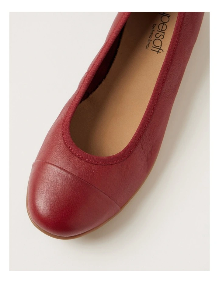 Hallies Cherry Leather Ballet Flats image 4