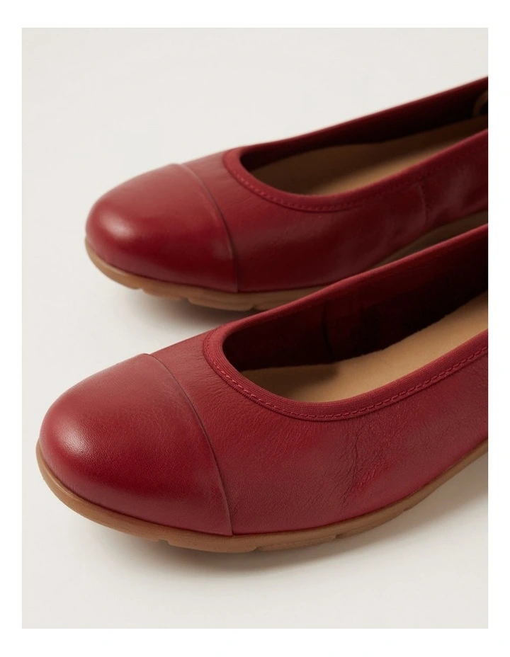 Hallies Cherry Leather Ballet Flats image 5
