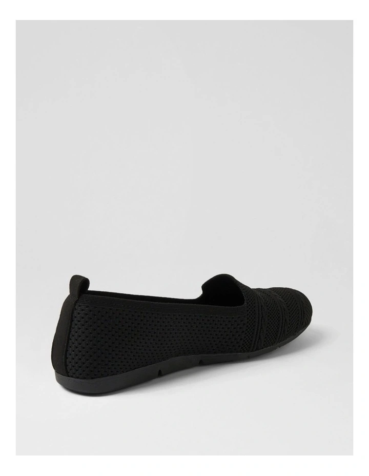 Silicie Black Knit Loafers image 3