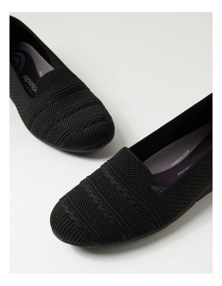 Silicie Black Knit Loafers image 5