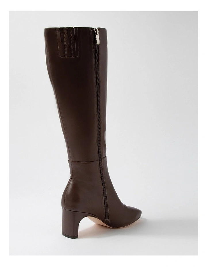 Swan Choc Leather Knee High Boots image 3