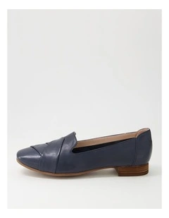 Tilony Navy Leather Loafers