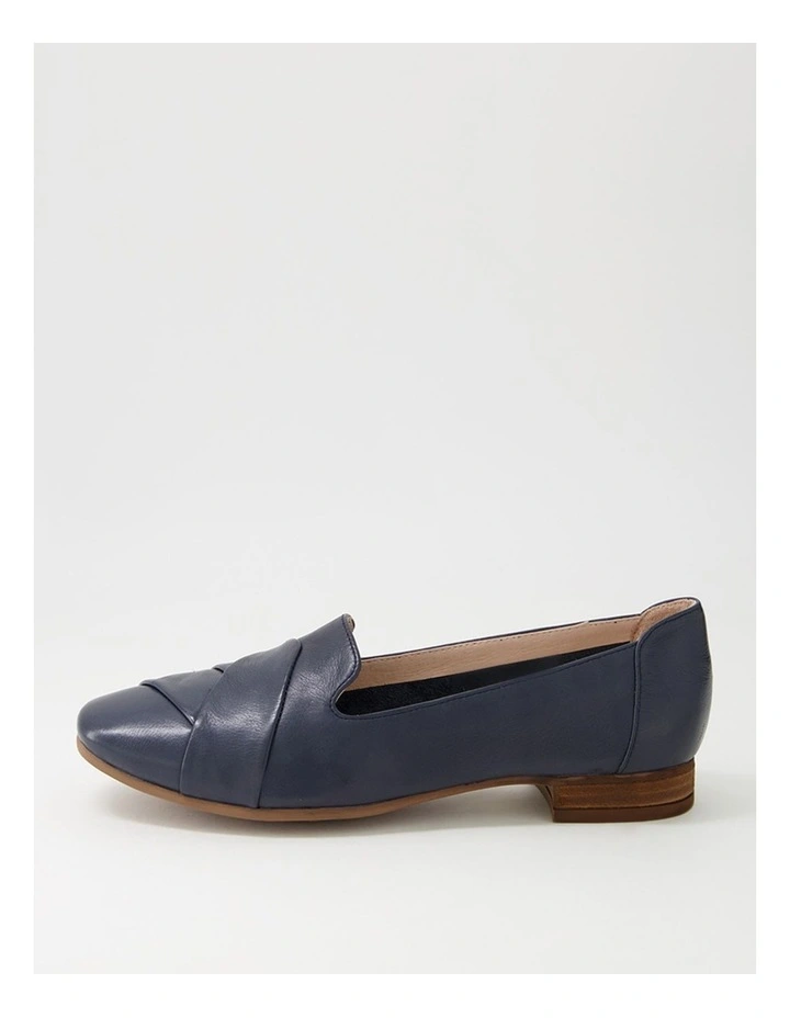 Tilony Navy Leather Loafers image 1