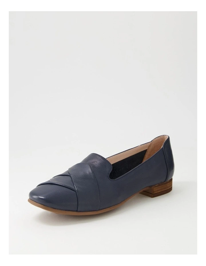 Tilony Navy Leather Loafers image 2