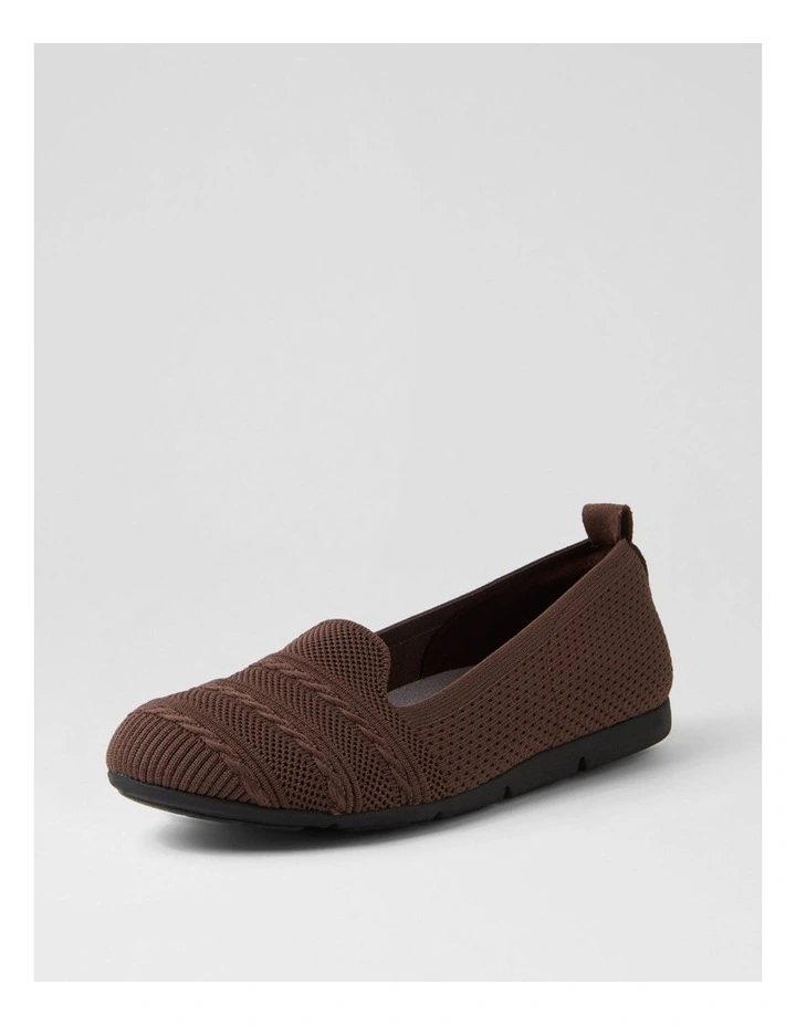Silicie Dark Plum Knit Loafers image 2