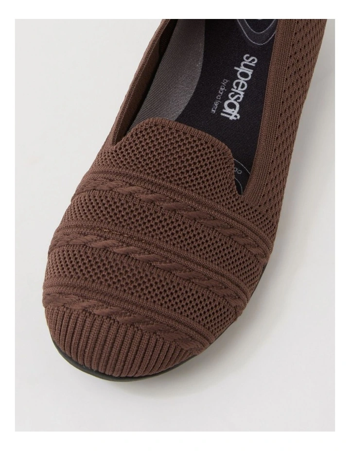 Silicie Dark Plum Knit Loafers image 4