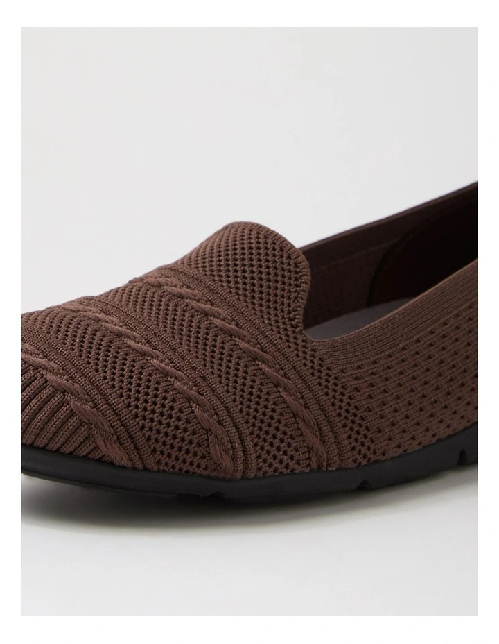 Silicie Dark Plum Knit Loafers image 5