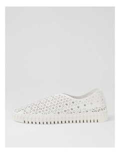 Udell White Flat Shoes