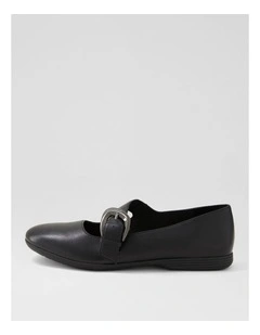 Briells Black Leather Mary Janes