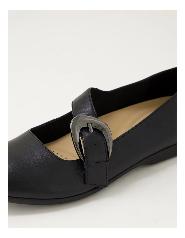 Briells Black Leather Mary Janes image 5